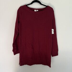 NWT Gap Maternity Small Sweatshirt Maroon Wine